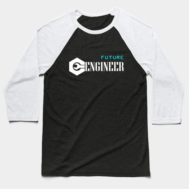 future engineer with text logo engineering Baseball T-Shirt by PrisDesign99